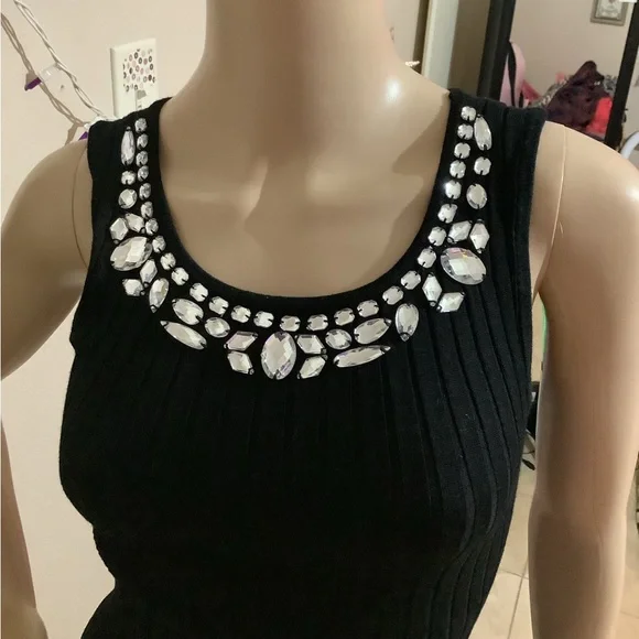 XOXO Sexy Body-Con Bling Date Night Dress Size L - Picture 5 of 6